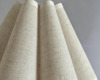 レトロなプリーツ生地のランプシェード、手作りのホームデコレーション（9.8x5.5インチ）