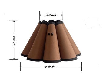 Retro Pleated Fabric Lampshade, Handmade Home Decor (9.8x5.5 inches)