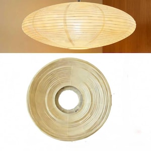 和紙ランタンランプシェード - モダンな北欧風ペンダントライト、UFOシェード ベージュ