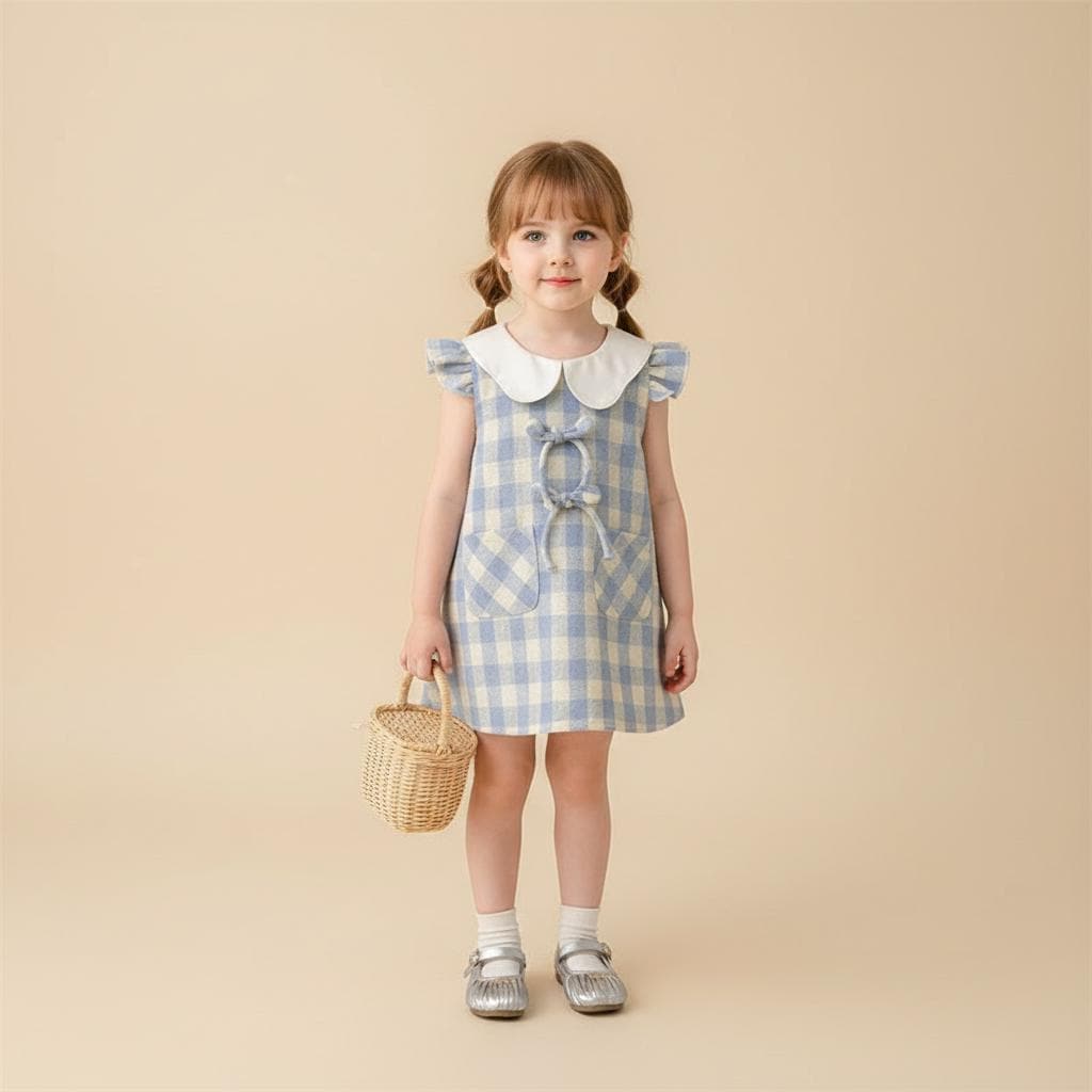Blue Toddler Dress Peter Pan Collar - Etsy
