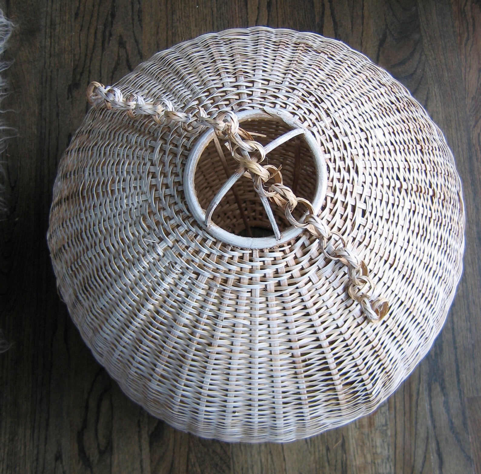 Rattan Wicker Hanging Lamp SHADE. Vintage 1960's. Etsy