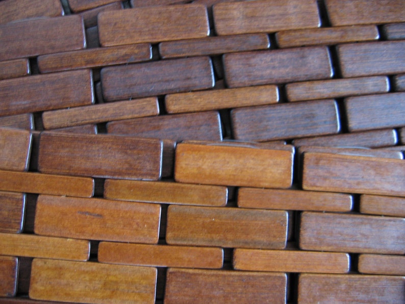 4 Four Finished Wood Placemats. Destash wood tiles. Danish Etsy