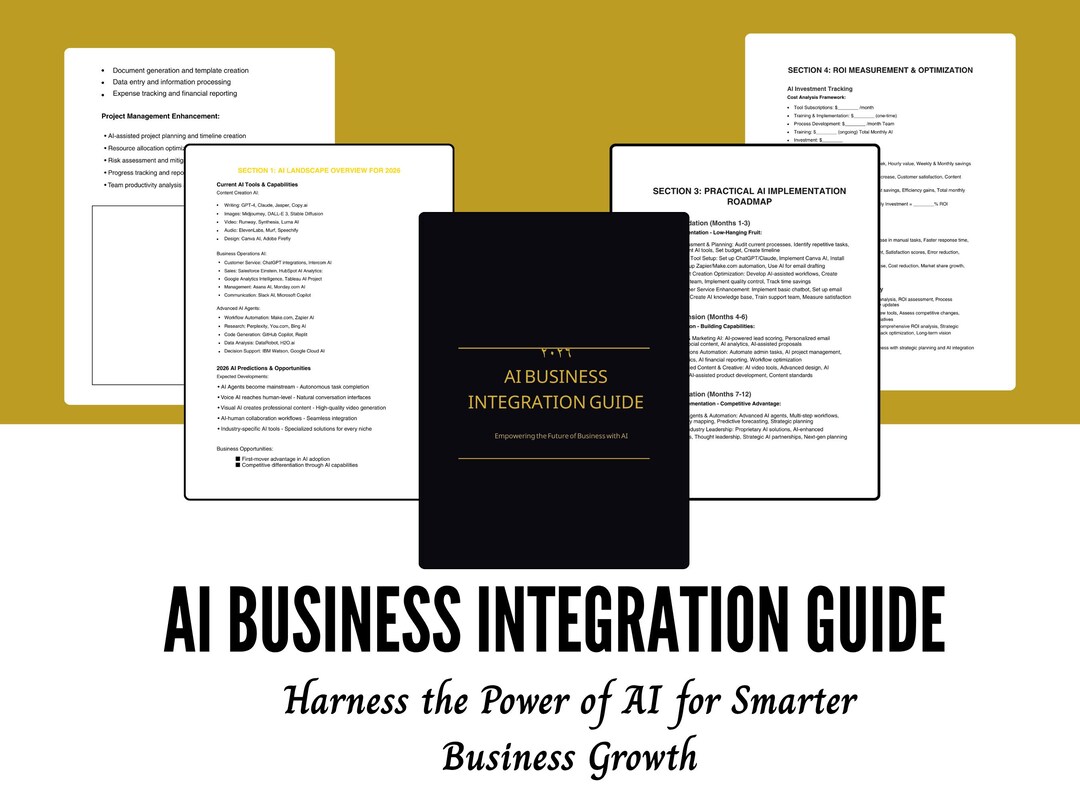 AI Business Integration Guide Digital Download, Artificial Intelligence ...