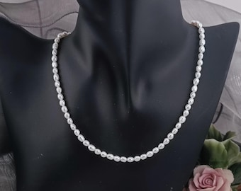 Classic White Freshwater Pearl Necklace - Luna Glow, Timeless Elegance for Every Occasion