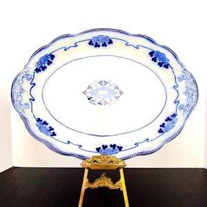 Antique 16" Platter from 1910's; WH Grindley Flow Blue Platter, Lorne Pattern