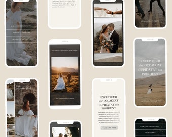 Instagram Templates - Aurora Canva Templates for Instagram Story, Instagram Feed, Carousel and Reel Cover Templates, Canva Instagram Posts