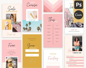 Instagram Story Template Pack | Instagram Templates for Photoshop and Canva | Business Instagram | Canva Templates | Daylight