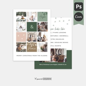 Szablon kartki świątecznej 2023, Szablon kartki świątecznej 5x7, Kartka świąteczna Canva, Szablon Canva, Szablon Photoshop - Moments A