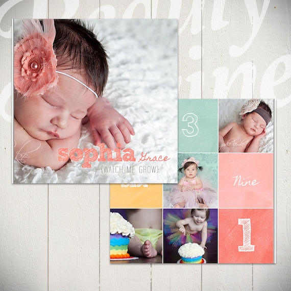 baby album template watch me grow first year book template etsy baby photo albums first year