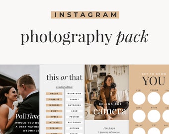 Instagram Story Template Pack | Instagram Templates for Photoshop and Canva | Photography Instagram | Canva Templates | Photoshop Templates