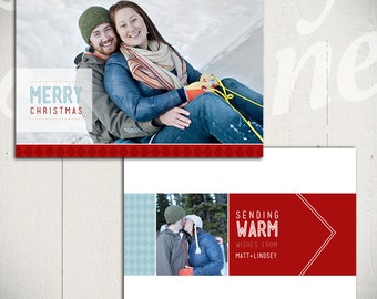 Holiday Card Template: Jingle Bell Rock D - Christmas Card 5x7 Template