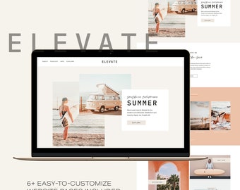 Squarespace Template - Elevate Squarespace 7.1 Website Template, Travel Blog Website, Podcast Website, Squarespace Design, Website Design