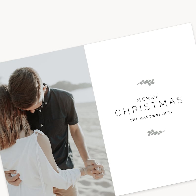 2024 Christmas Card Template One 5x7 Holiday Card Template for