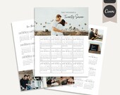 2027 Photo Calendar Template – Year At A Glance, Canva & Photoshop (Digital Download)