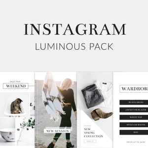 Instagram Story Template Pack Photography Instagram Templates for Photoshop and Canva Canva Templates Photoshop Templates Luminous image 3