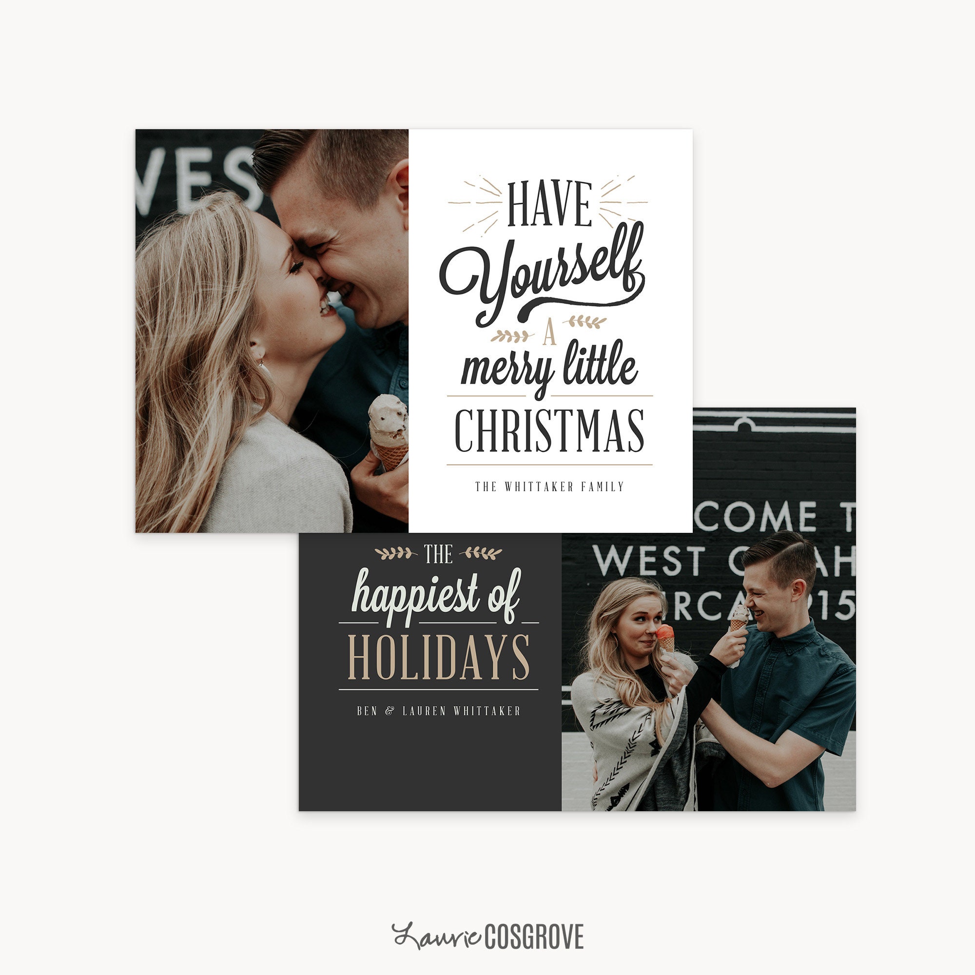 Christmas Card Template Holiday Card Template Photo Card | Etsy