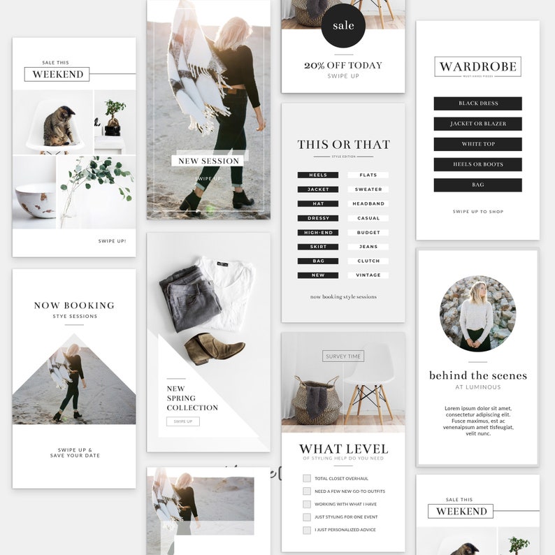 Instagram Story Template Pack Photography Instagram Templates for Photoshop and Canva Canva Templates Photoshop Templates Luminous image 9