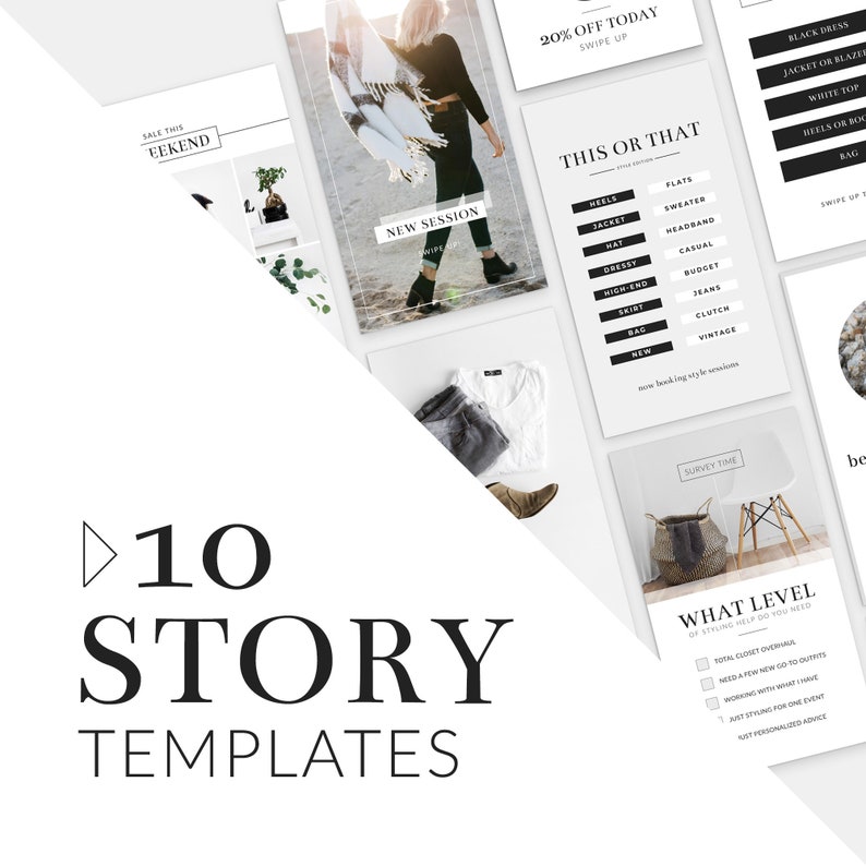 Instagram Story Template Pack Photography Instagram Templates for Photoshop and Canva Canva Templates Photoshop Templates Luminous image 2