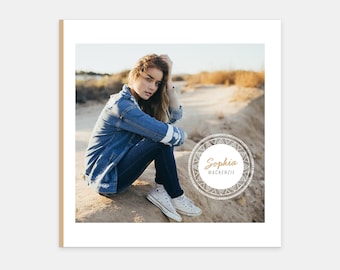 Senior Album Template - Graduation Book Template for Photoshop - 10x10 Graduation Album - Wayfarer