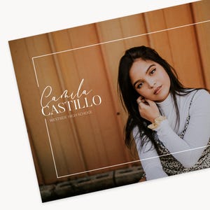 Classic Graduation Card Template - Timeless Grad Announcement for Senior Photographers - Edit in Canva and Photoshop - Brilliance A