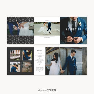 Photography Tri-fold Brochure Template: Authentic Studio - 5x5 Business Marketing Brochure for Photoshop