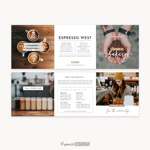 Photography Tri-fold Brochure Template: Espresso - 5x5 Business Marketing Brochure for Photoshop