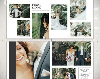 Wedding Album Template: Infinite - 10x10  Wedding or Engagement Book Template - Photoshop Template, Canva Album Template