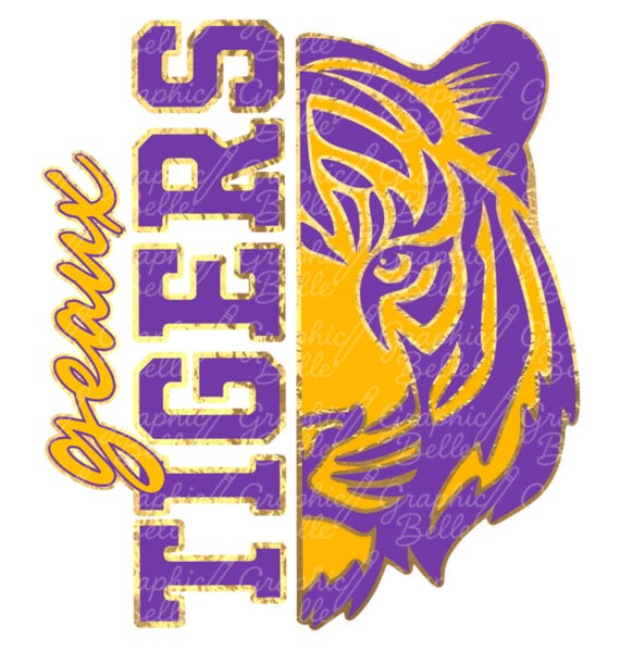 GOLD Geaux Tigers PNG