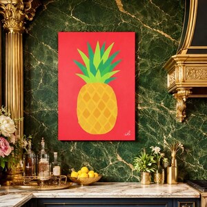 VARM ANANAS - Canvastavla med motiv från hotell