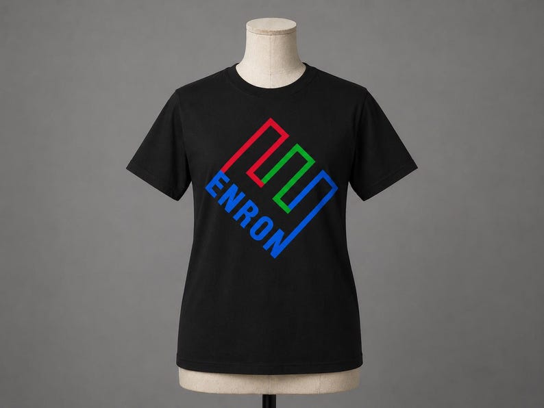 ENRON Vintage Logo Art | Graphic T-shirt zdjęcie 1