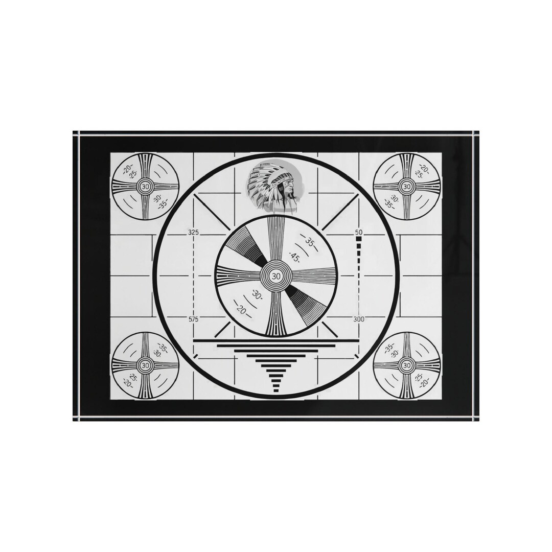 Sign Off Display RCA TEST PATTERN Vintage Retro Television Sign off Screen | Photo Block ...