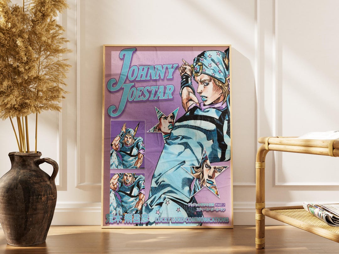 Johnny Joestar Steel Ball Run Poster - Jojo SBR Part 7 Wall Art Print ...