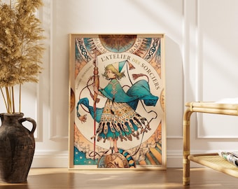 Póster de Coco Witch Hat Atelier - Lámina decorativa de anime de brujas para pared