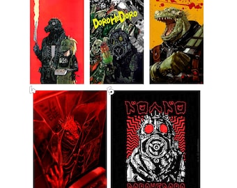 Descarga el póster digital de Dorohedoro - Temporada 2 Caiman y Nikaido - Lámina decorativa de anime para pared