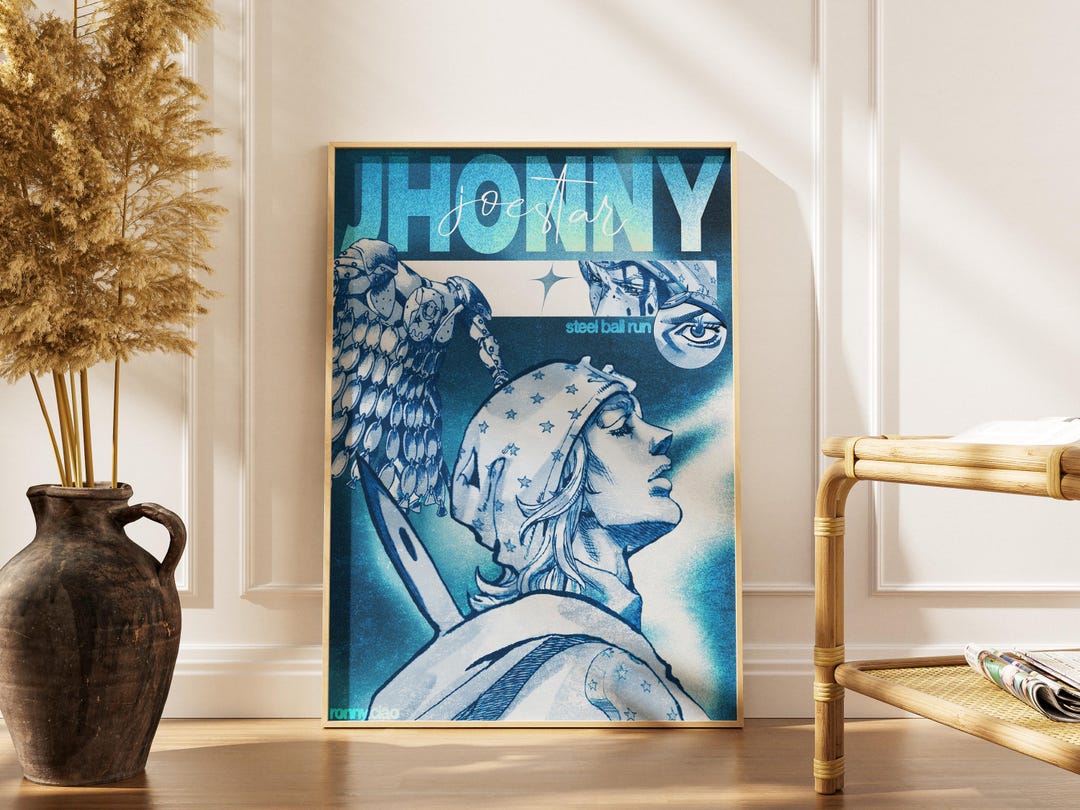 Steel Ball Run Johnny Joestar Poster - Jojo SBR Part 7 Wall Art Print ...