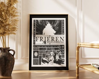Póster de arte mural de Frieren - Sousou no Frieren Beyond Journey's End Print