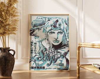 Póster de Gyro Zeppeli y Johnny Joestar - Lámina decorativa para pared de JoJo Steel Ball Run Spin