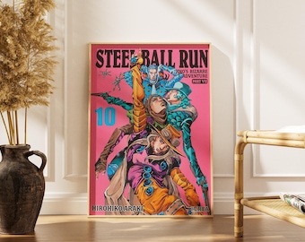 Póster de Steel Ball Run Vol. 10 - Lámina decorativa de pared de JoJo SBR Gyro Johnny