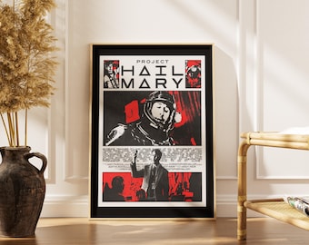 Póster del Proyecto Ave María - Lámina decorativa de ciencia ficción inspirada en un libro o película.