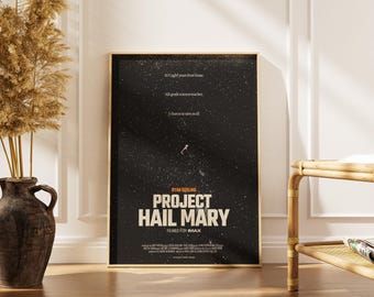 Póster del Proyecto Ave María - Lámina de arte de ciencia ficción para pared con Ryan Gosling