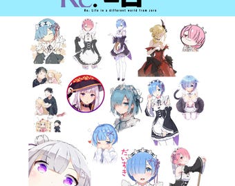 Paquete de archivos SVG de Re:Zero: Rem, Emilia, Ram, Beatrice / Anime Starting Life in Another World