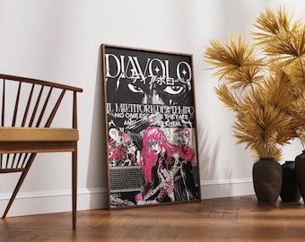 Diavolo The World Poster - JoJo Bizarre Adventure King Crimson Wall Art Print