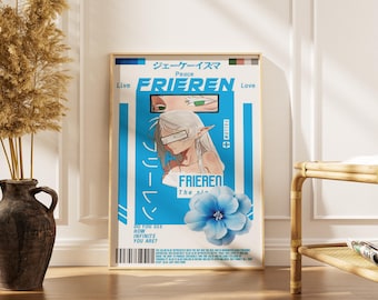 Póster de Sousou no Frieren - Arte mural de anime de fantasía Beyond Journey's End