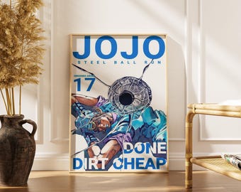 Póster de Johnny Joestar Steel Ball Run - JoJo SBR Done Dirt Cheap Wall Art Print