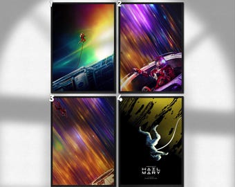 Póster del Proyecto Ave María – Arte mural de ciencia ficción espacial (Acabado mate)