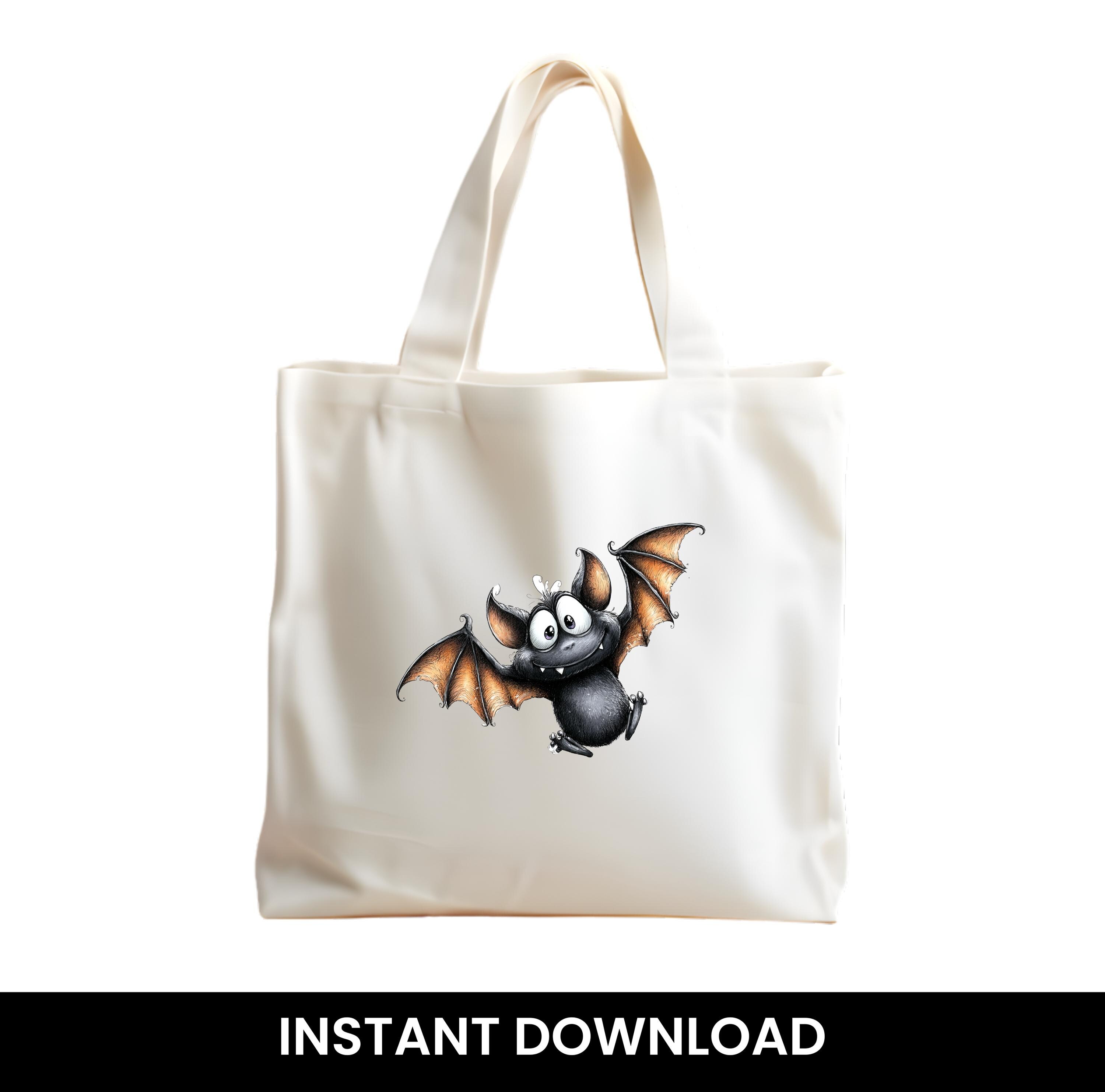 Quirky Bat Clipart Bundle | Watercolor Halloween PNG Graphics (digital ...