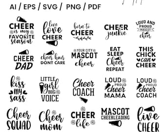 Football and Cheer Mom SVG Bundle, Game Day Cut Files