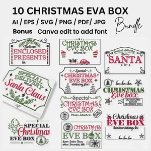 Boîte de réveillon de Noël SVG : modèles de caisses DIY (téléchargement numérique)