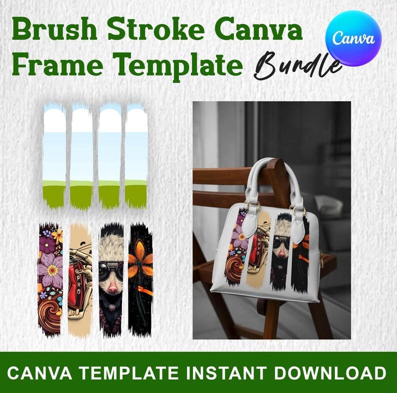 Brush Stroke Canva Frame Template, Drag and Drop (digital Download) - Etsy