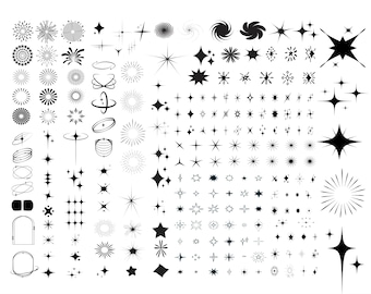 Sparkle Star SVG Bundle: Twinkle Clipart (Digital Download)